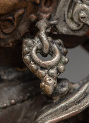 Black Six Armed Mahakala Statue | Traditional Buddhist Art