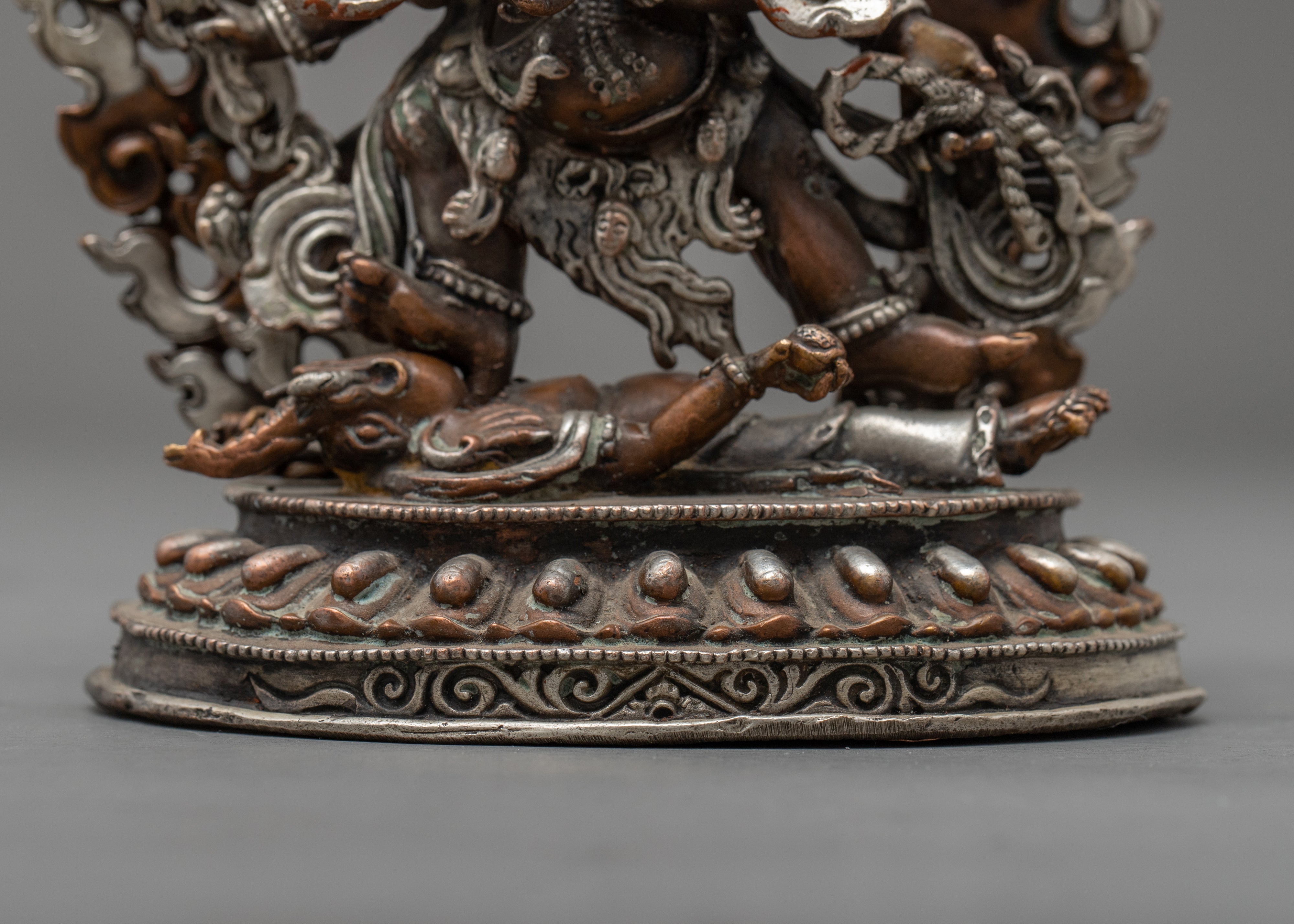 Black Six Armed Mahakala Statue | Traditional Buddhist Art
