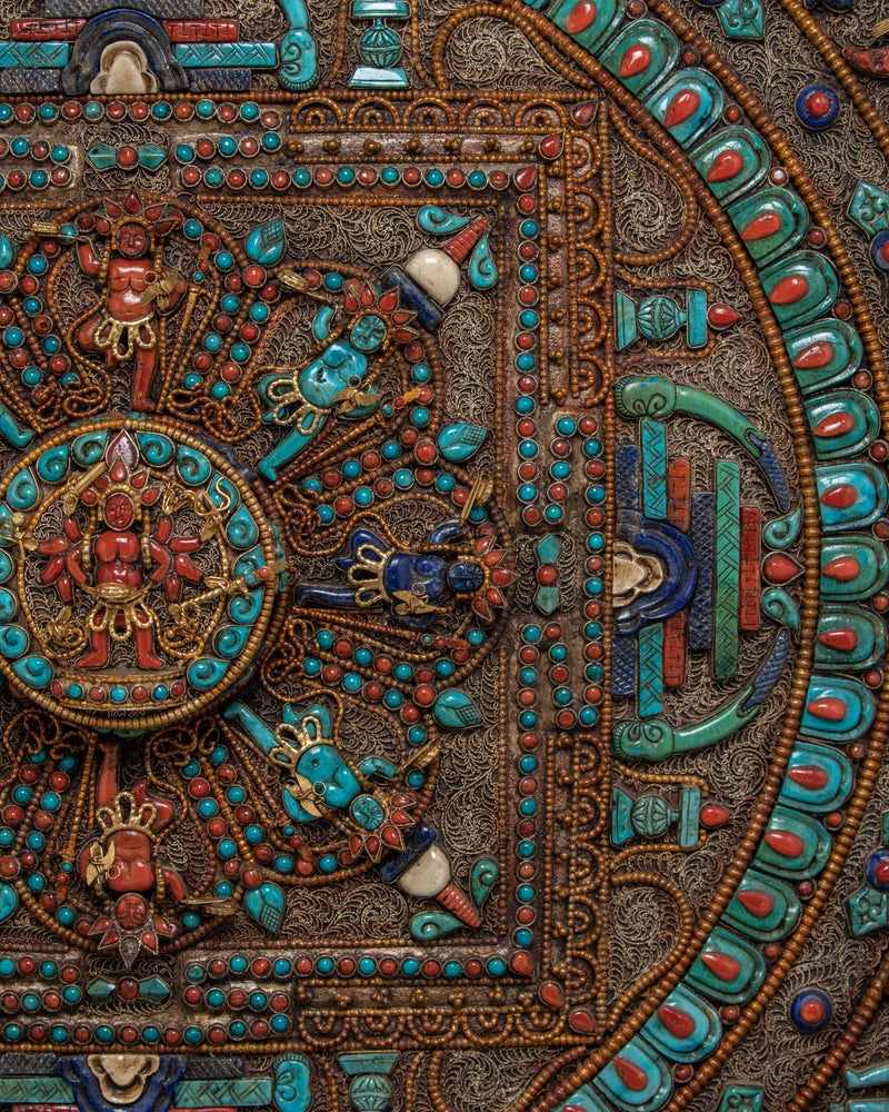 Mandala Wall Art | Asthamartika | Buddhist Vintage Decor