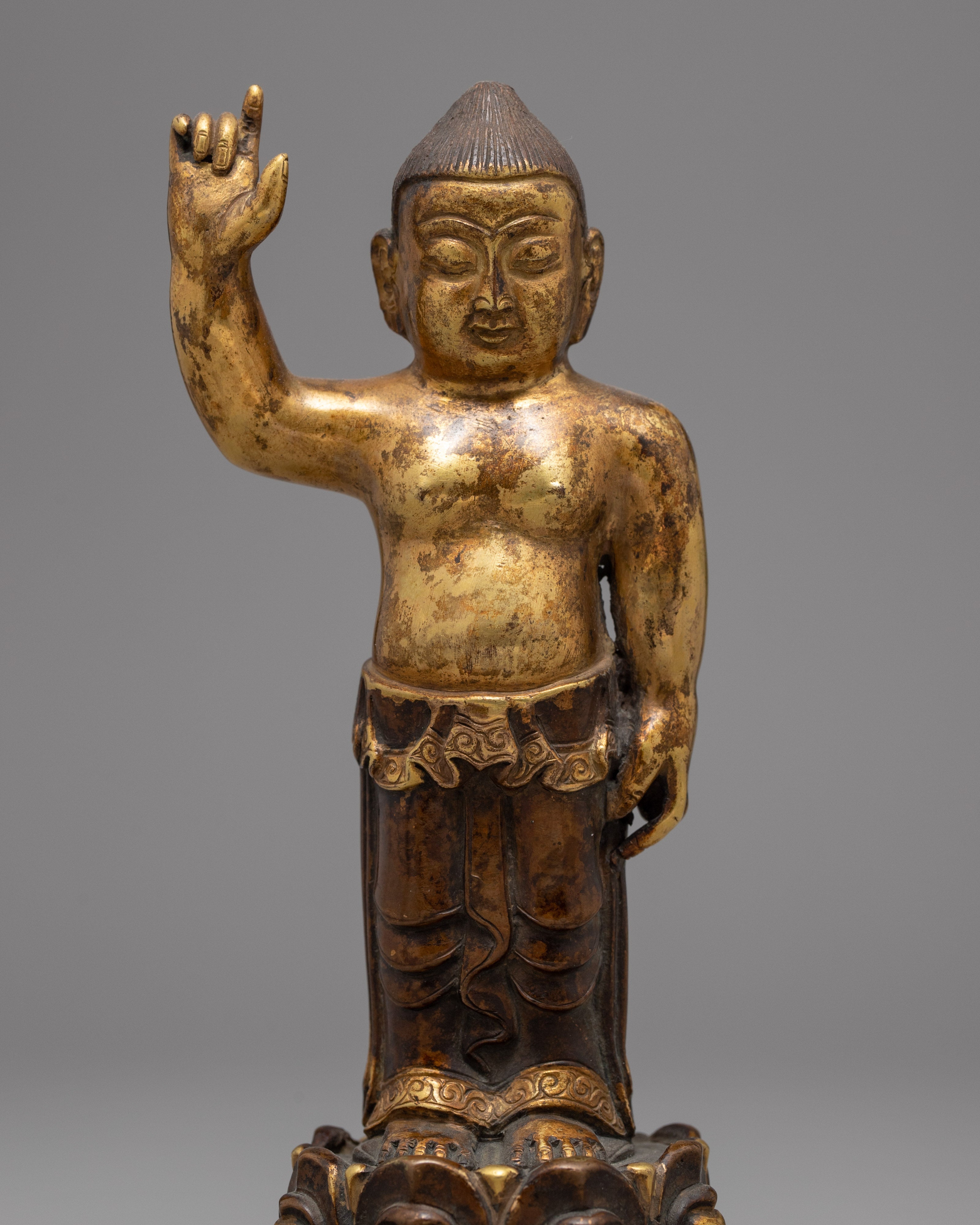 Standing Buddha Statue | Gold Decorative Objects | Home Decor Gift Ideas