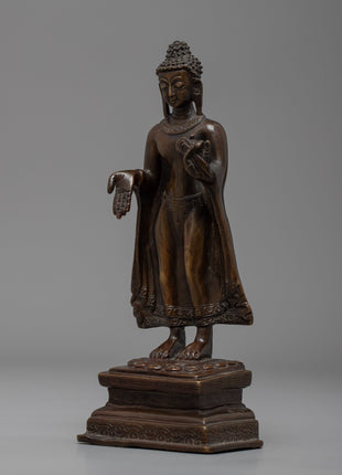 Standing Shakyamuni Buddha | Nepal Buddha Staue | Zen Room Decor