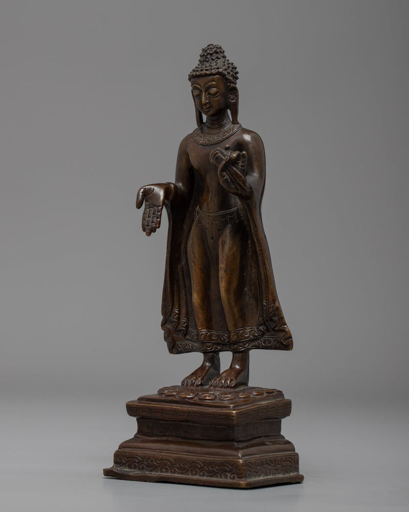 Standing Shakyamuni Buddha | Nepal Buddha Staue | Zen Room Decor