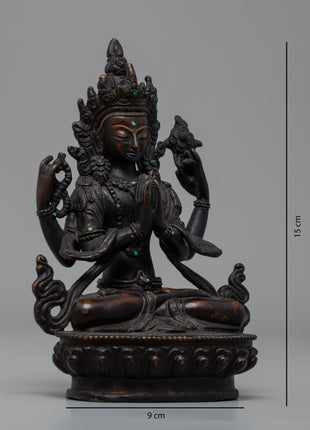 Chenresig Statue Decor | Garden Statues