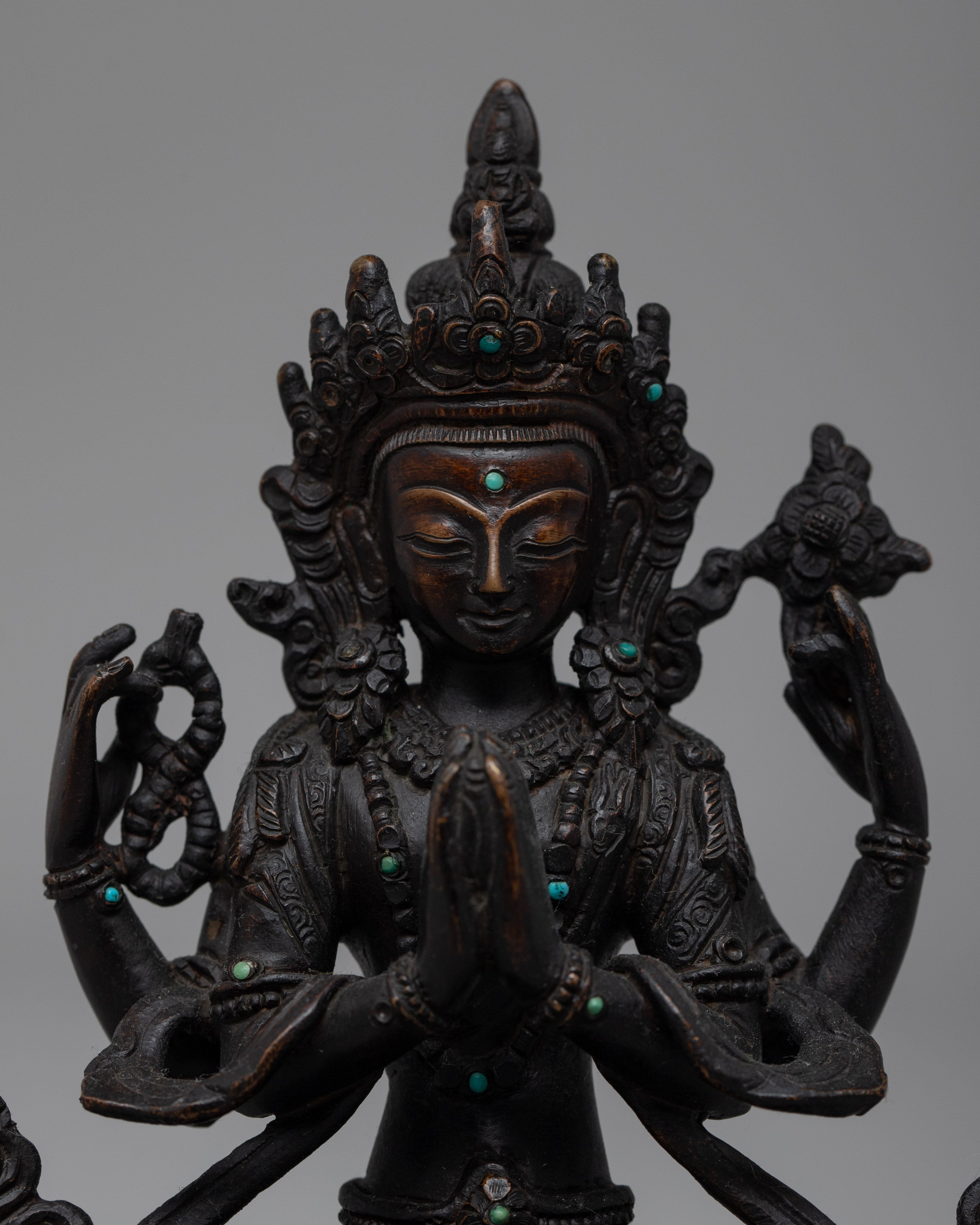 Chenresig Statue Decor | Garden Statues
