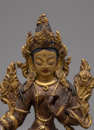 Classic Green Tara Statue | Art Deco Statue