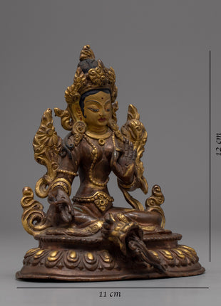 Classic Green Tara Statue | Art Deco Statue