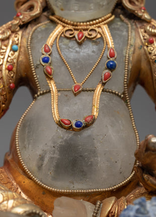 Crystal Kuber Statue | Wealth Deity Dzambhala | Gift For Buddhist