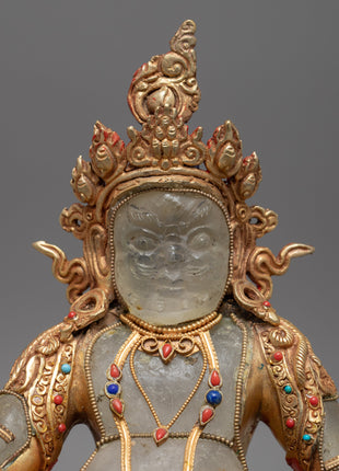 Crystal Kuber Statue | Wealth Deity Dzambhala | Gift For Buddhist