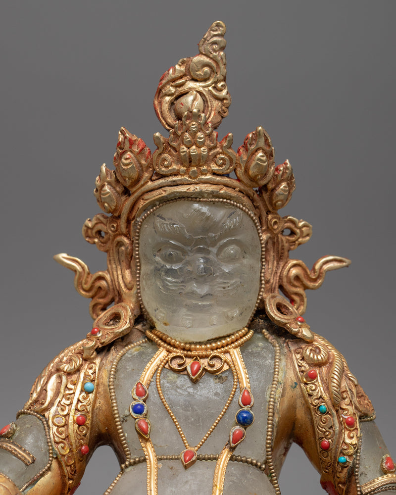 Crystal Kuber Statue | Wealth Deity Dzambhala | Gift For Buddhist