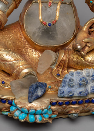 Crystal Kuber Statue | Wealth Deity Dzambhala | Gift For Buddhist