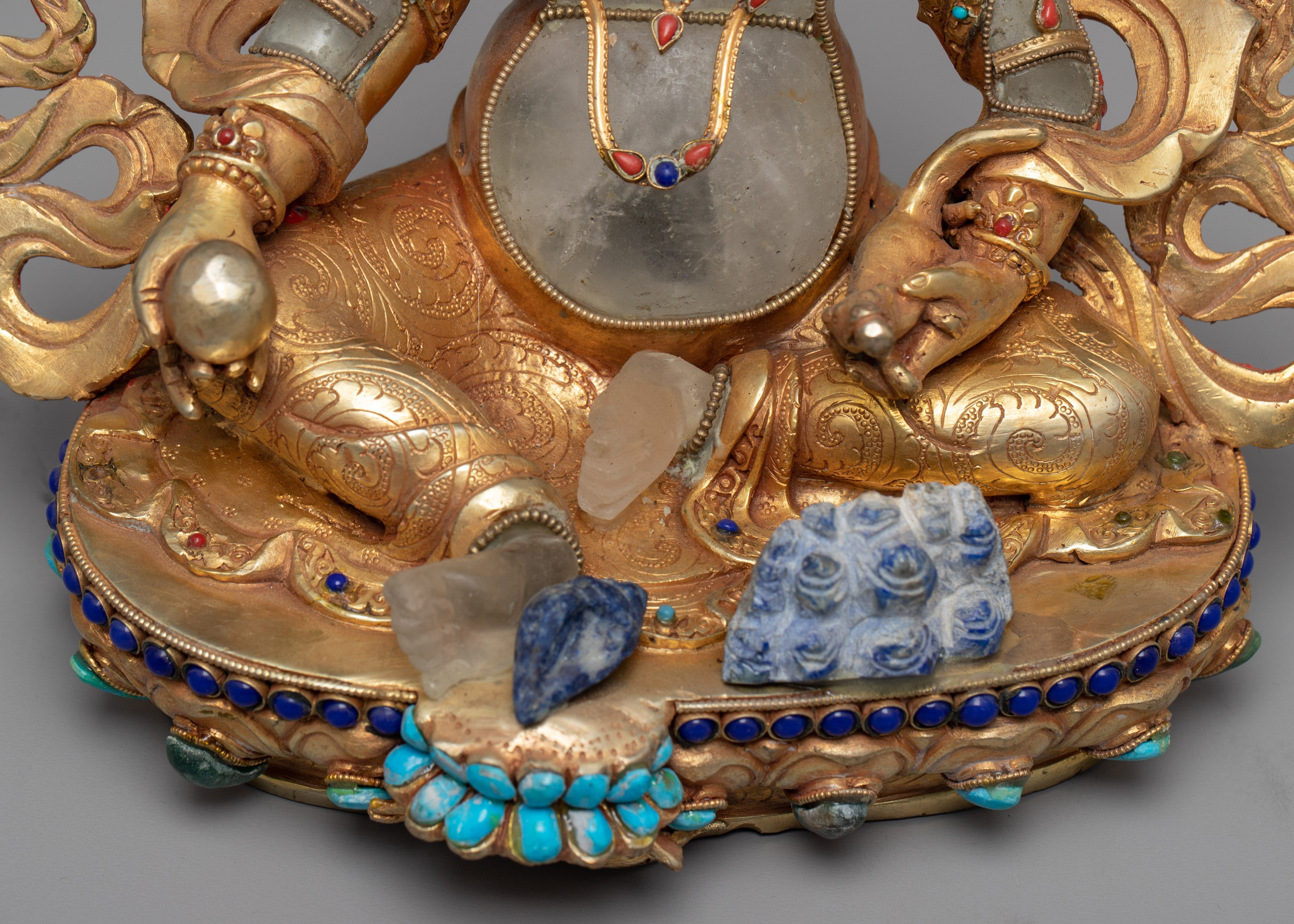 Crystal Kuber Statue | Wealth Deity Dzambhala | Gift For Buddhist