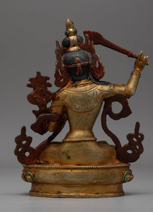 Crystal Manjushri Statue | Authentic Buddhist Statue | Vintage Decorative