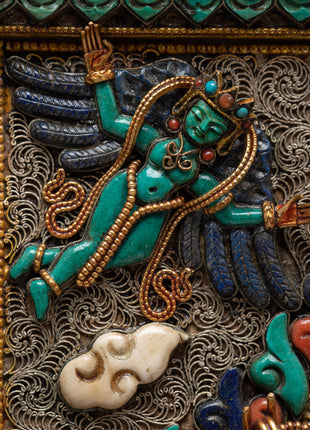 Ganesh Square Frame | Handcrafted Wall Decoration