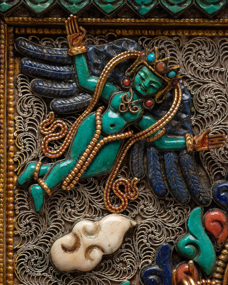 Ganesh Square Frame | Handcrafted Wall Decoration
