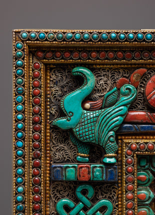 Ganesh Square Frame | Handcrafted Wall Decoration