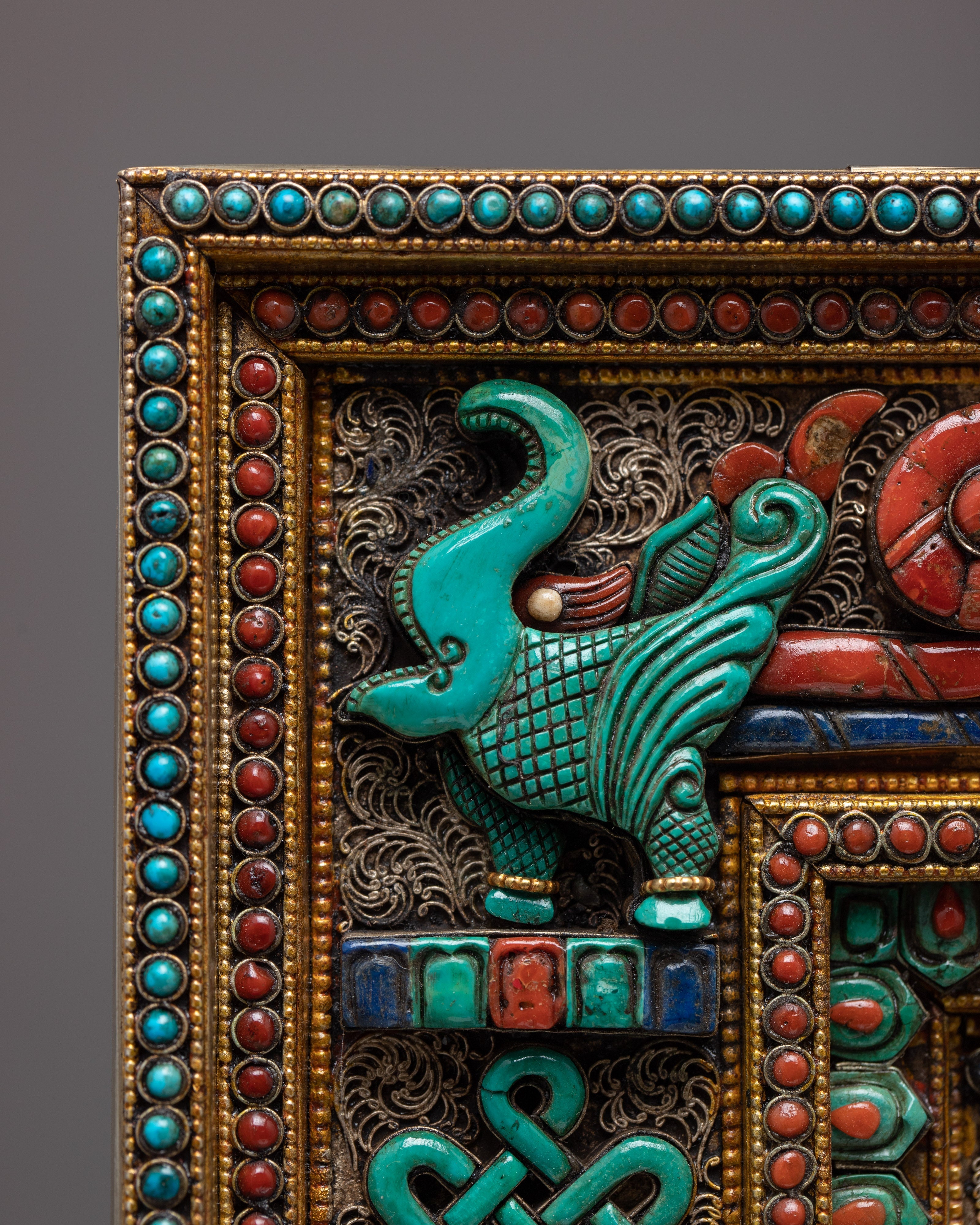 Ganesh Square Frame | Handcrafted Wall Decoration