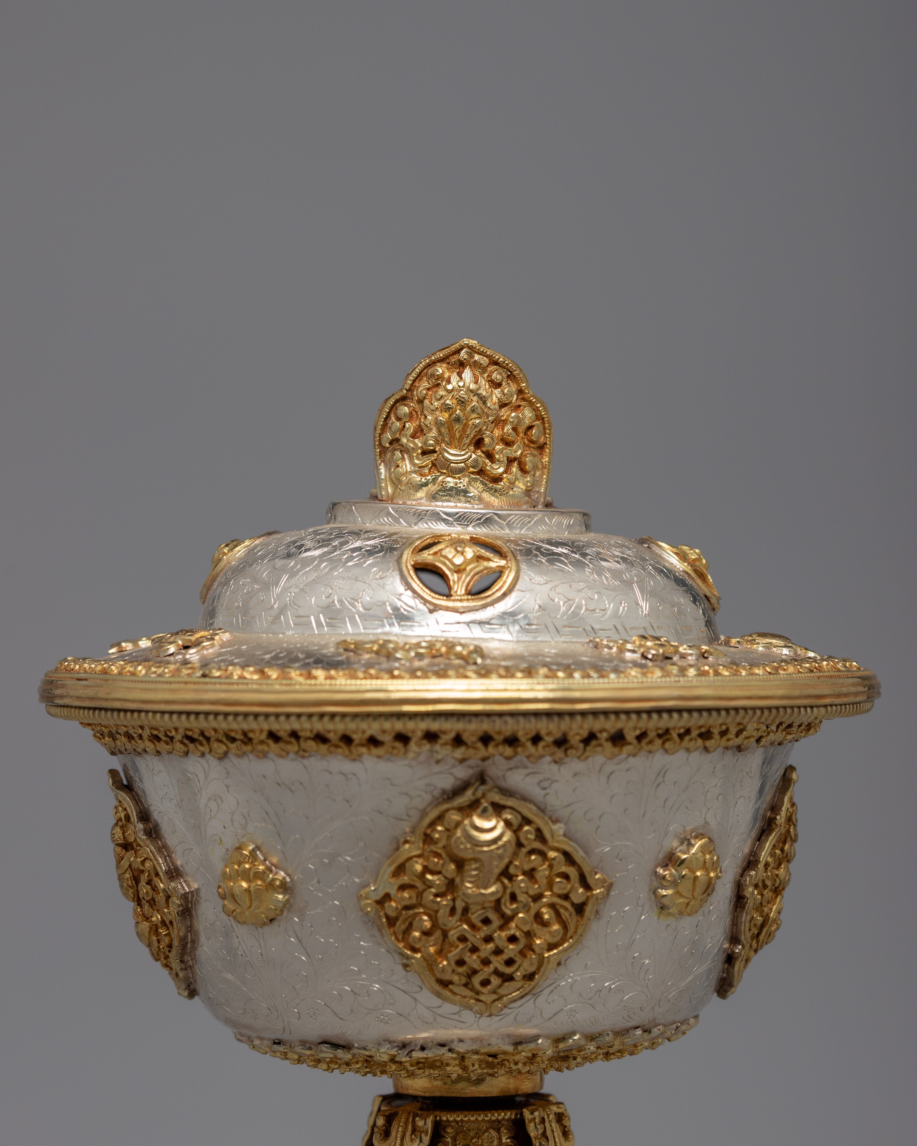 Handmande Butter Lamp | Tibetan Sliver Lamp