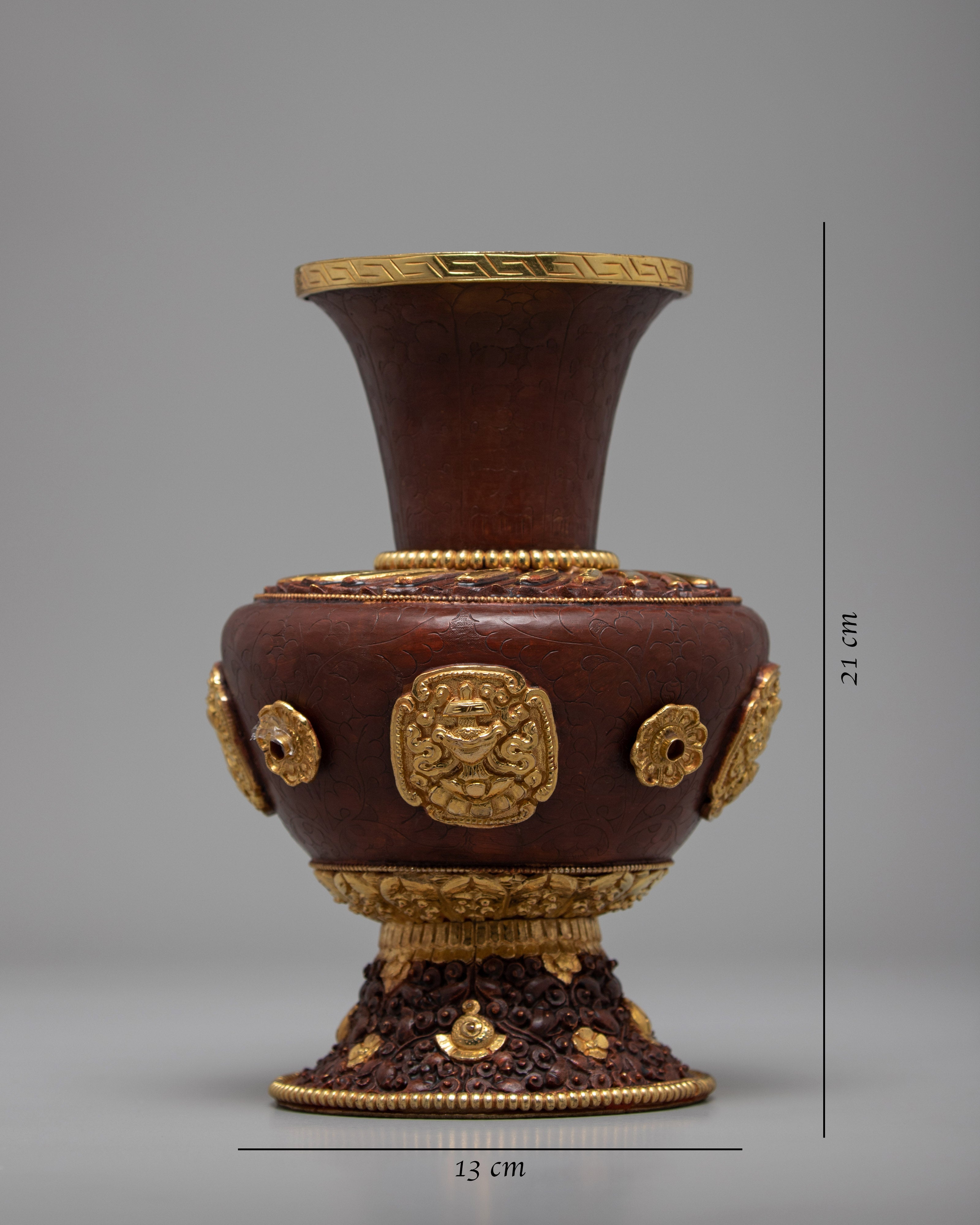 Tibetan Flower Vase Set | Tribal Art Design
