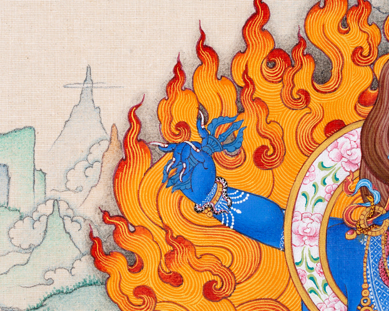 Sakya Vajrapani | Bhutadamara | Bodhisattva | Tibetan Hand Painted Thangka