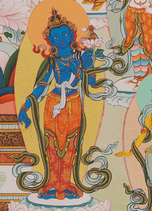 Amitabha Buddha Thangka Singham | Karma Gadri Style Thangka