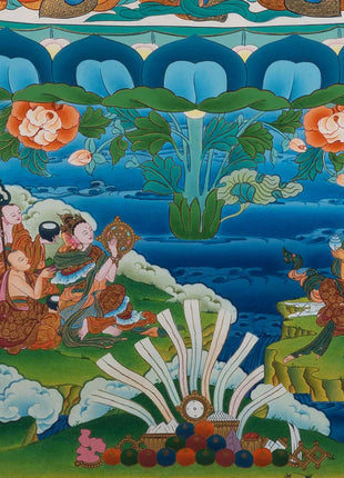 Avalokiteshvara Chenrezig Thangka | Hand-Painted Art Of The Bodhisattva Of Wisdom