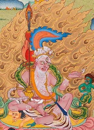 Hevajra With Consort Nairatmya Thangka Print | Buddhist Yidam Art