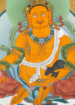 Traditional Wealth Deity Dzambala Thangka