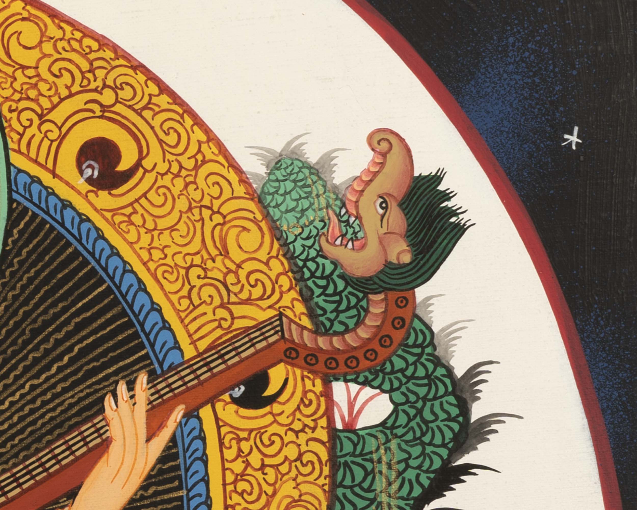 Saraswati Thangka | Lord Of Knowledge | Wall Hanging Art