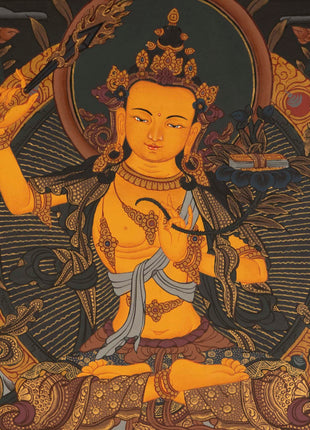 Bodhisattva Manjushree Thangka |  Hand Painted Thangka | Tibetan Art