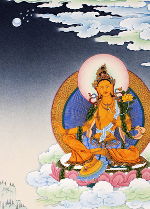 21 Tara Prayer Thangka of Mahasiddha Surya Gupta Tradition | Tibetan Hand Painted Art