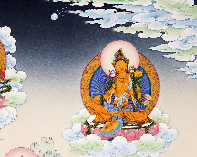 21 Tara Prayer Thangka of Mahasiddha Surya Gupta Tradition | Tibetan Hand Painted Art