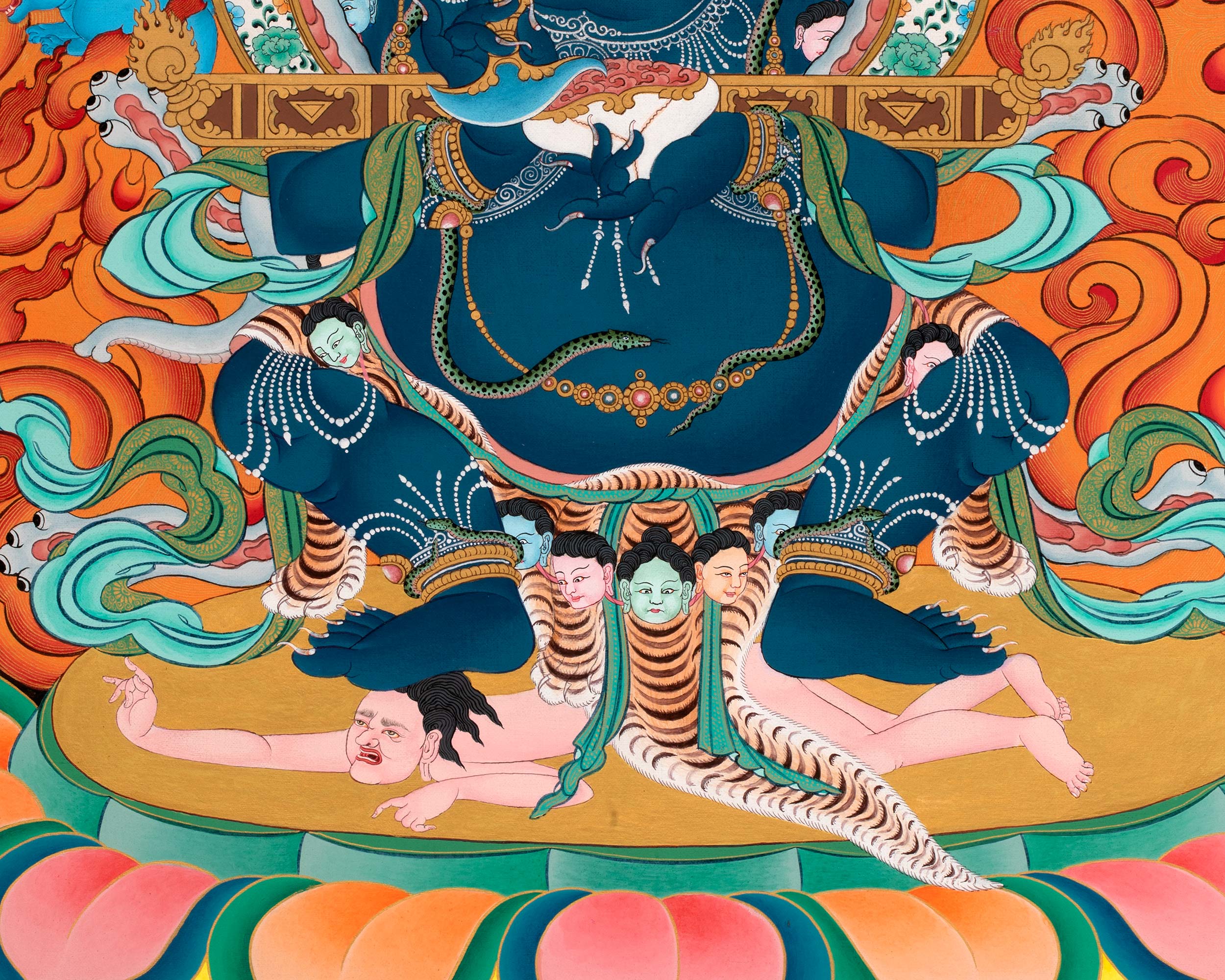 Sakya Mahakala Thangka | High Quality Giclee Canvas Print