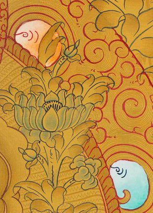 Full 24K Gold Green Tara Thangka | Wall Decoration Art