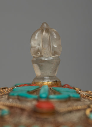 Buddhist Crystal Kapala | Tibetan Ritual Item