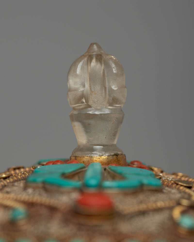 Buddhist Crystal Kapala | Tibetan Ritual Item