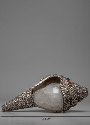 Right Handed Conch | Buddhist Crystal Conch