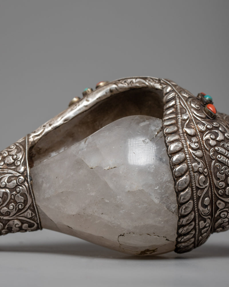 Right Handed Conch | Buddhist Crystal Conch