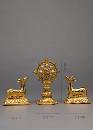 Dharma Wheel and Two Deer