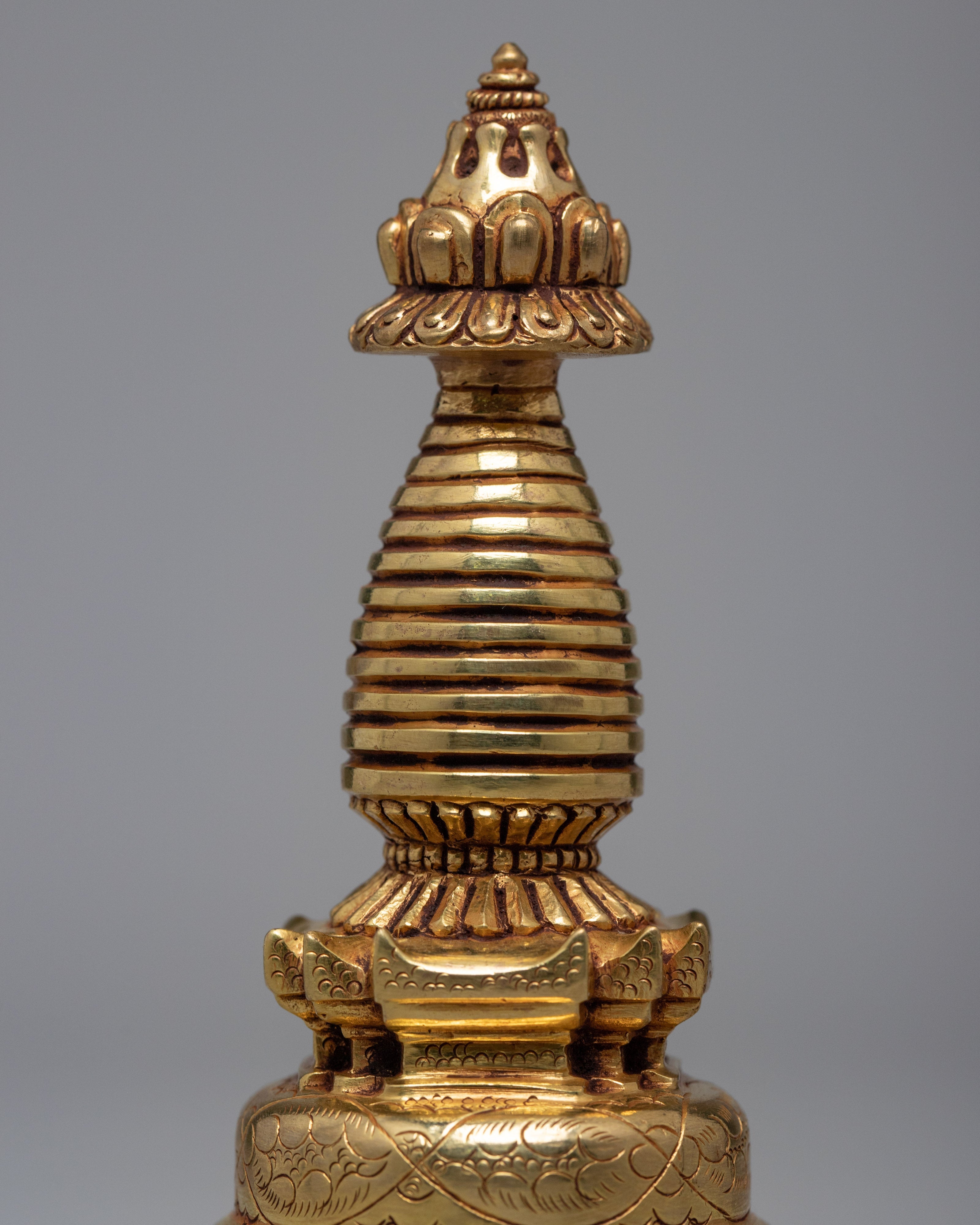 Beautiful Tibetan Stupa | Decorative Altar Shrine Copy Photos