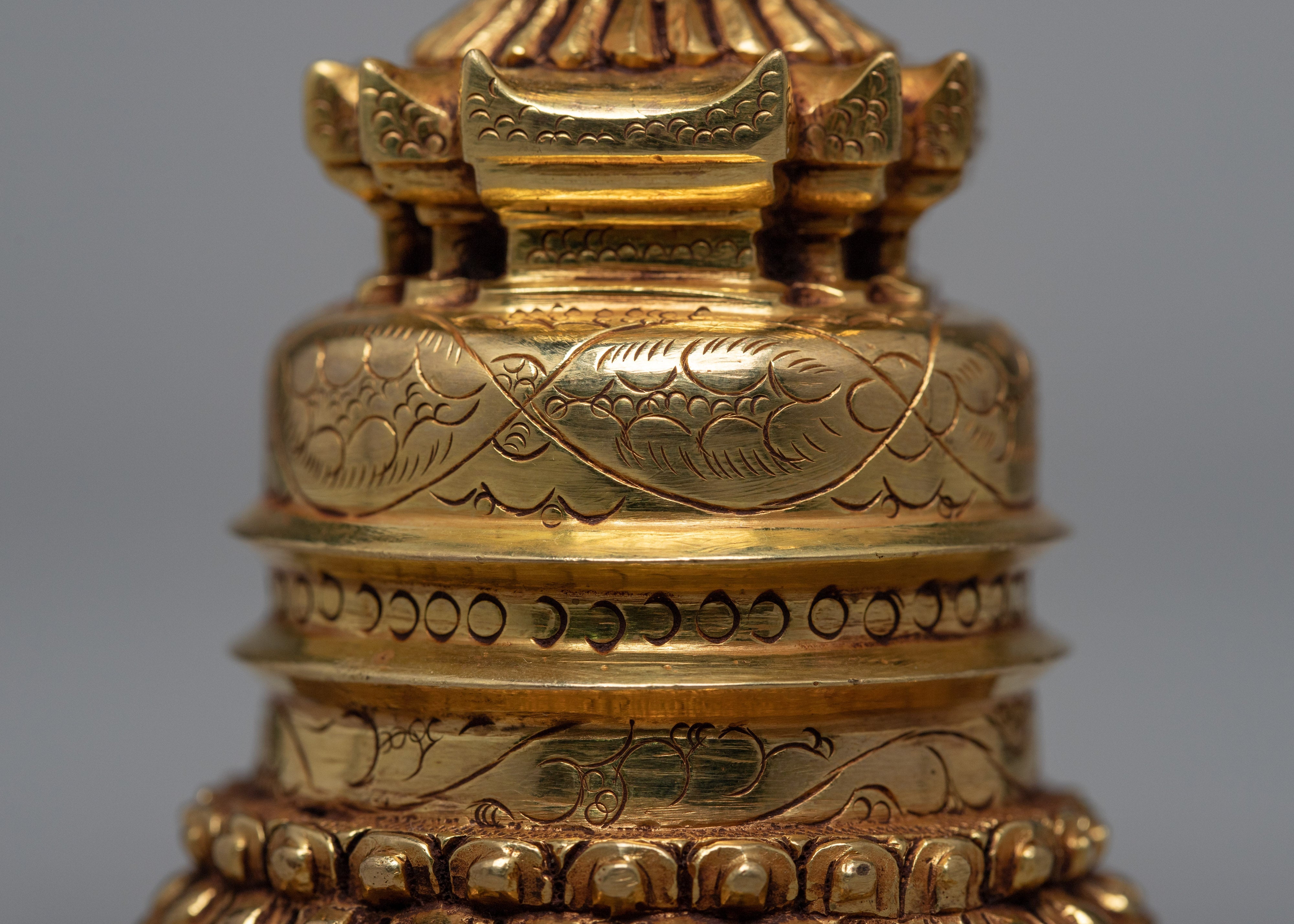 Beautiful Tibetan Stupa | Decorative Altar Shrine Copy Photos