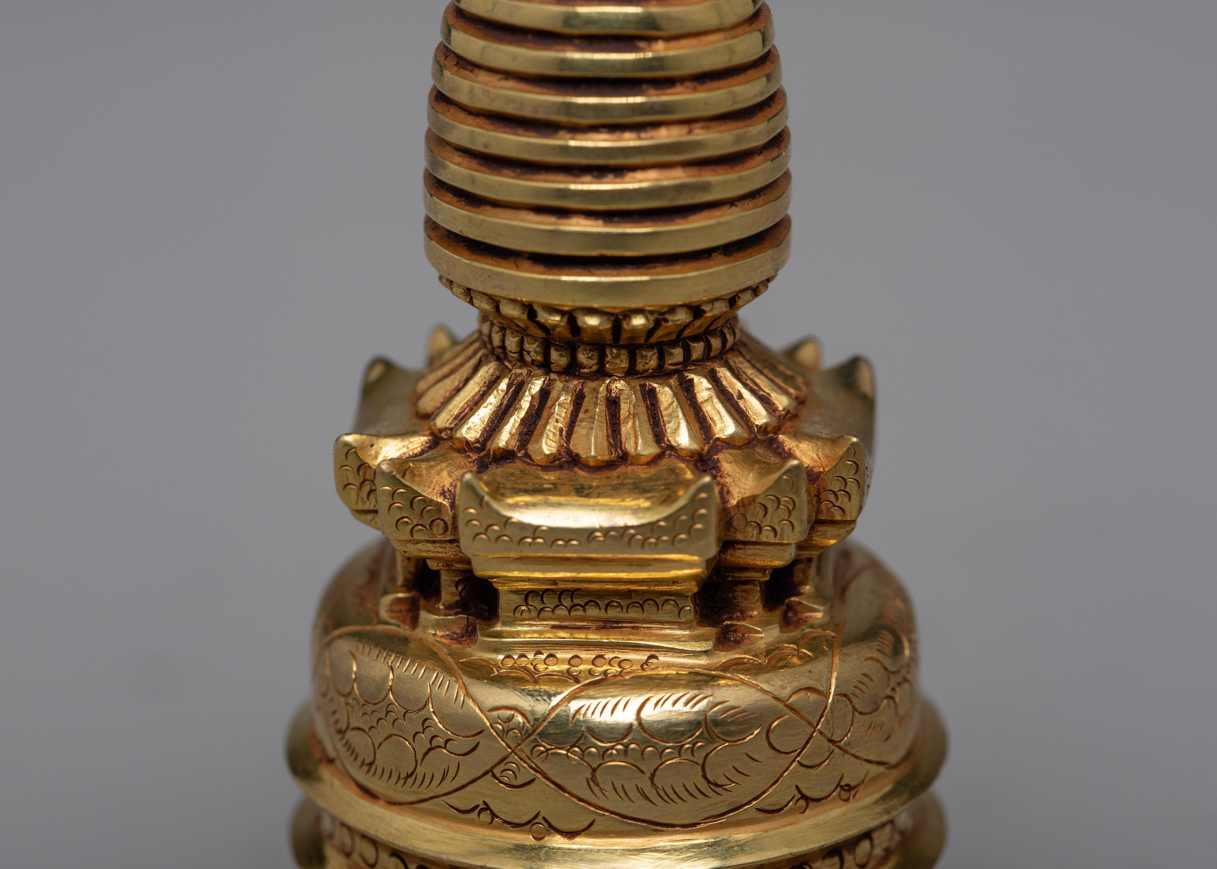 Beautiful Tibetan Stupa | Decorative Altar Shrine Copy Photos