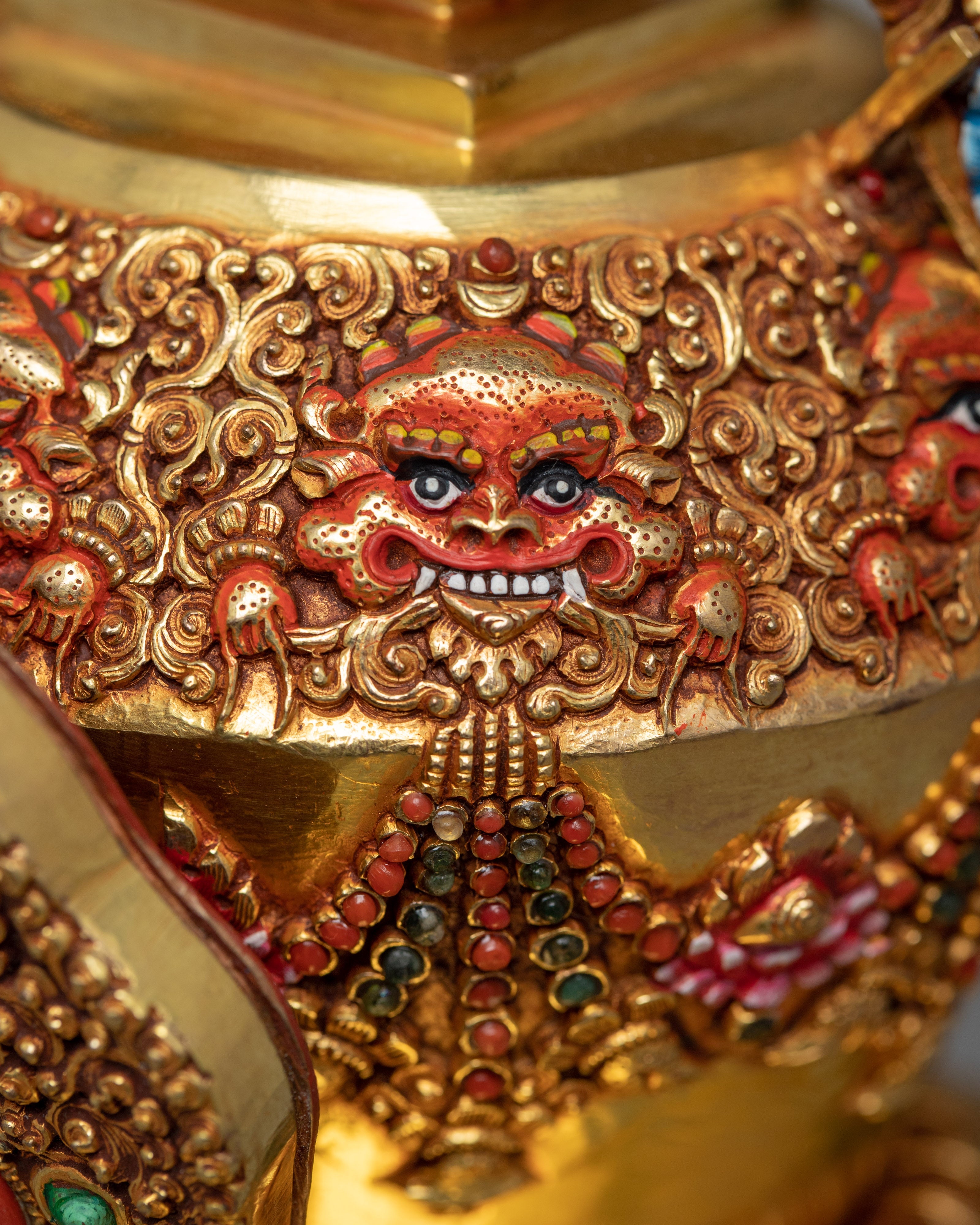 Gold Plated Stupa | Unique Decorative Object | Gift For Buddhist