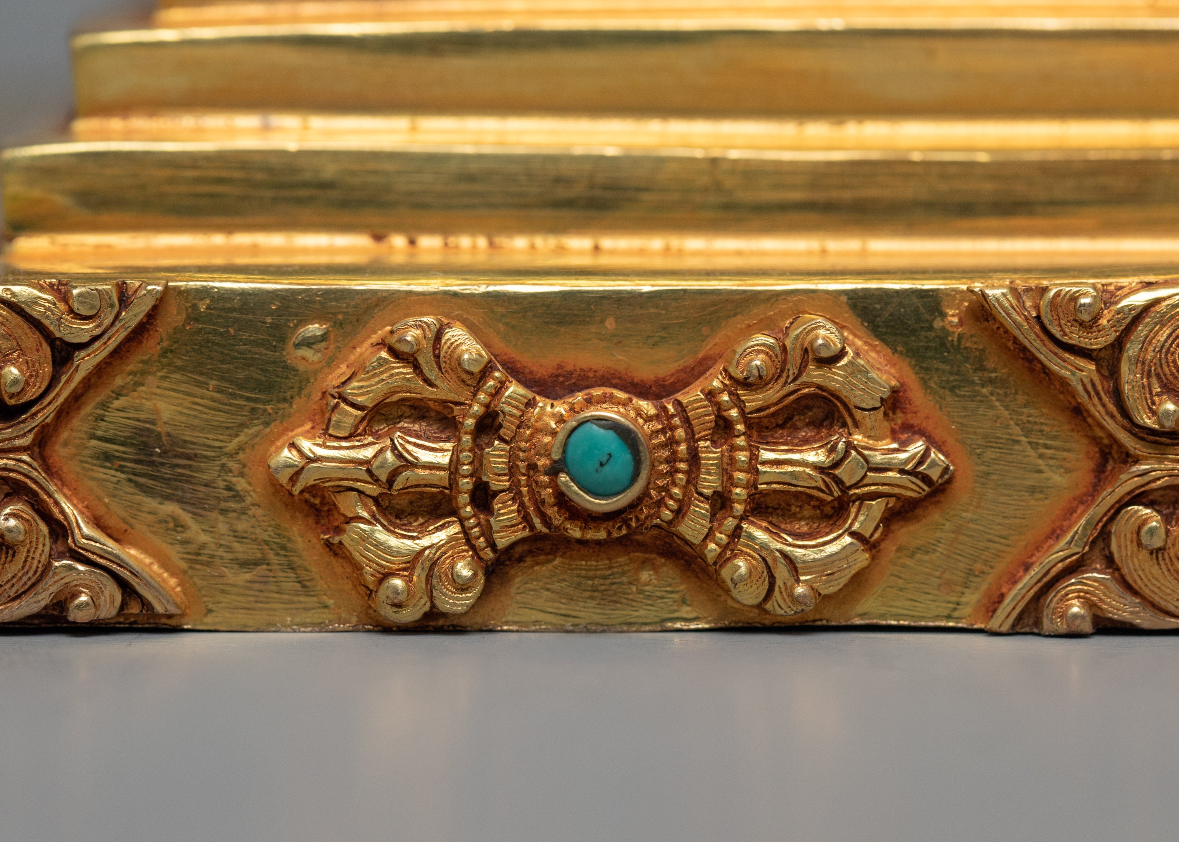 Gold Plated Stupa | Unique Decorative Object | Gift For Buddhist