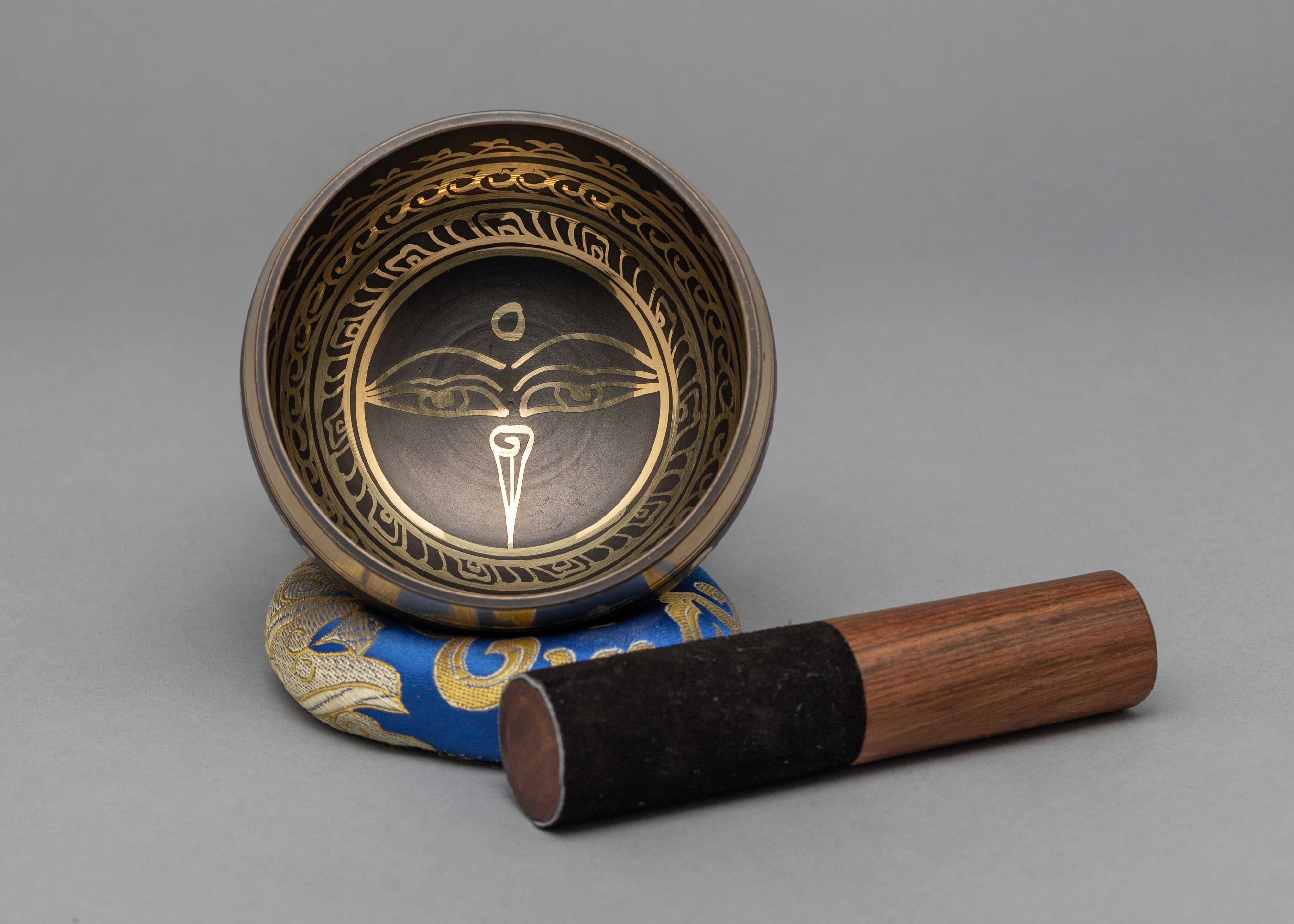 Black Singing Bowl | Eyes OF Swayambhu Crafted