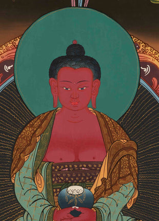 Amitabha Buddha Thangka | Tibetan Buddhist Crafts Wall Hanging