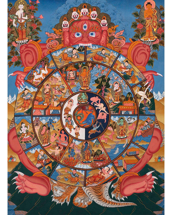 Wheel Of Life Bhavachakra | Buddhist Thangka