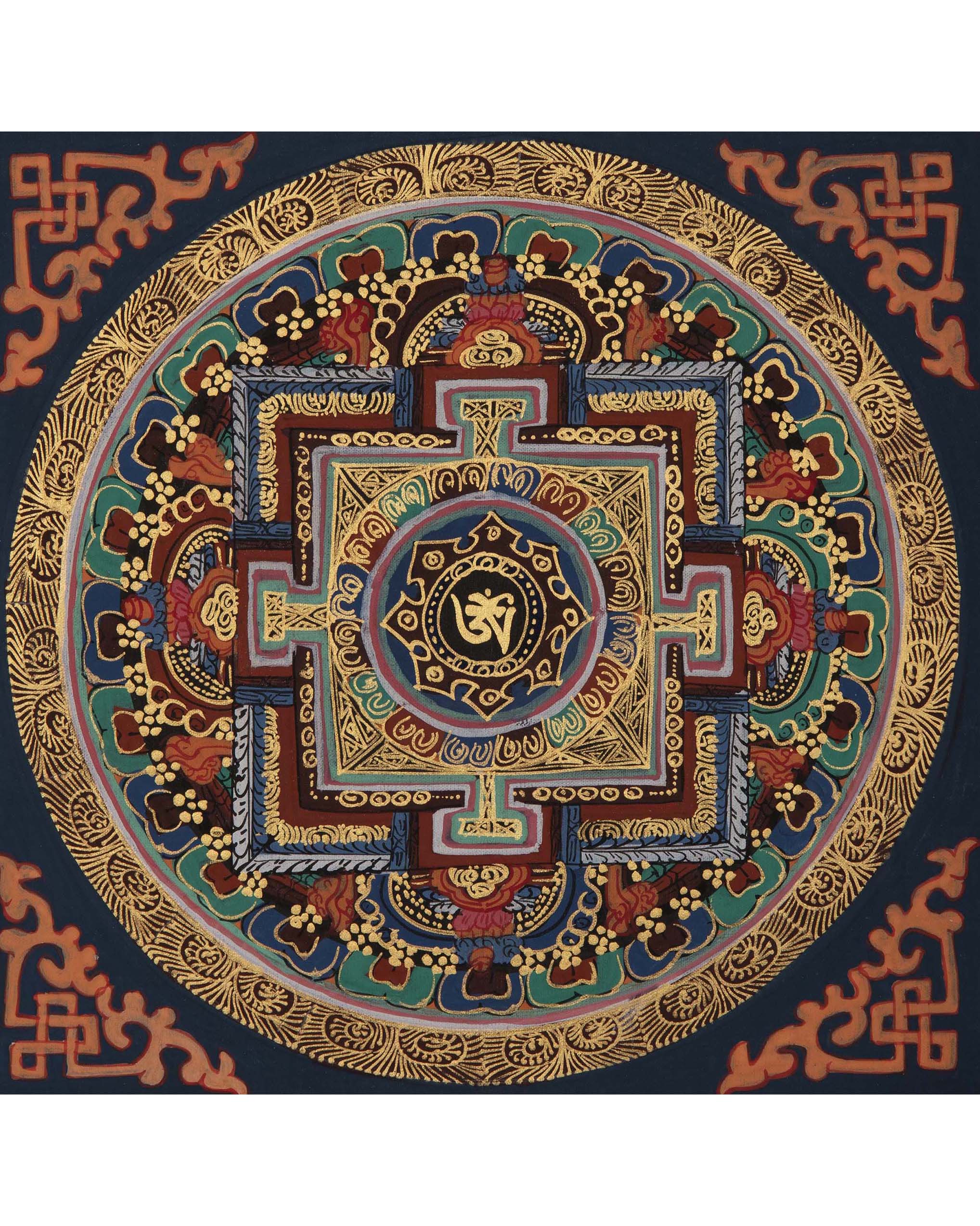 Mantra Mandala Thangka | Religious Buddhist Art