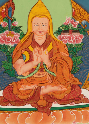 Tsongkhapa Tibetan Thangka | Art Painting for Meditation