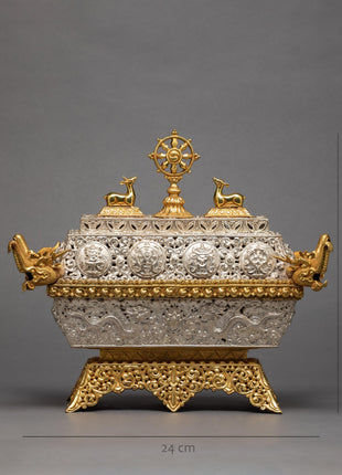 Decoratrive Incense Burner | Golden Tibetan Ritual Burner