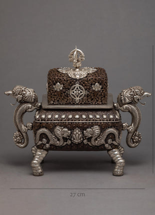 Incense Burner With Sliver Coated